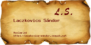 Laczkovics Sándor névjegykártya