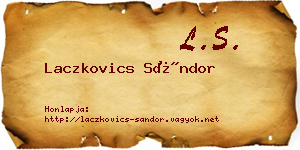 Laczkovics Sándor névjegykártya
