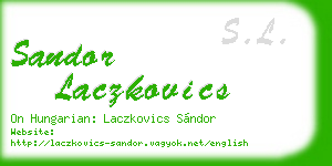 sandor laczkovics business card