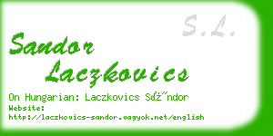 sandor laczkovics business card